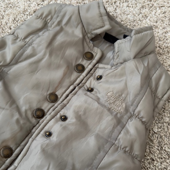 Calvin Klein Jeans toddler girl neutral olive green Puffer Vest 3T - Picture 2 of 11